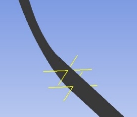 Расположение отрезков, имитирующих различные способы зондирования ана-лизируемого потока многолучевым ультразвуковым расходомером. На рисунках плоскость черного цвета проходит через ось трубопровода.